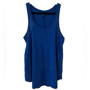 Cynthia Rowley Royal Blue Solid Scoop Neck Racerback Tank